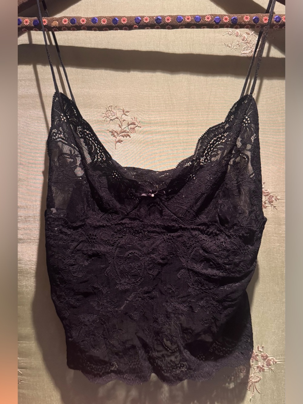 Hanky Panky Black Floral Lace Cami